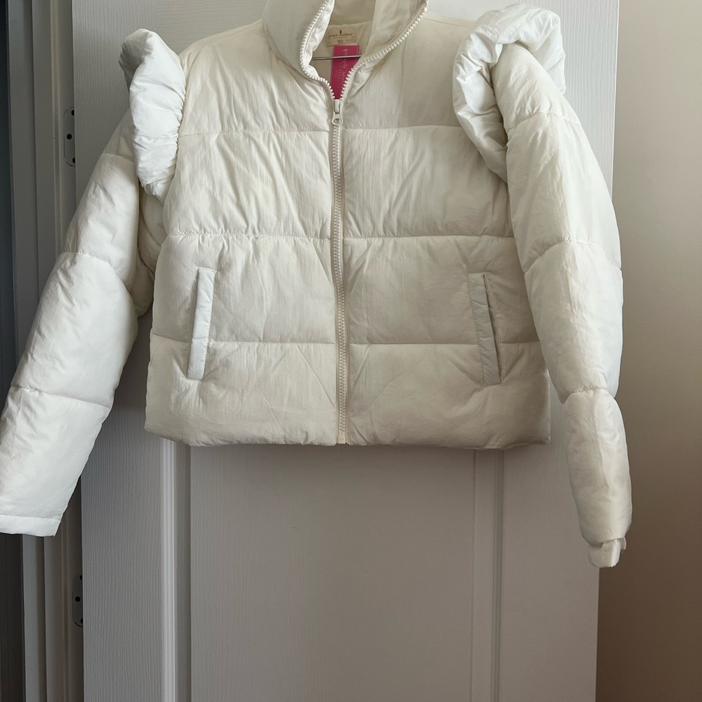 Simply Southern Cream Puffer Jacket for Kids